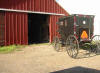 Amish buggy on Amish farm in Arthur, Illinois