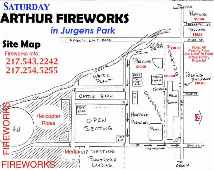 Arthur Fireworks The Saturday BEFORE the 4th