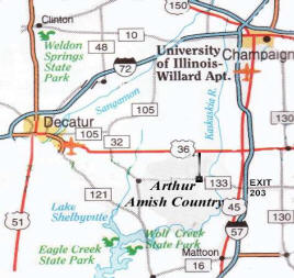 Illinois Amish Country Travel Information Maps